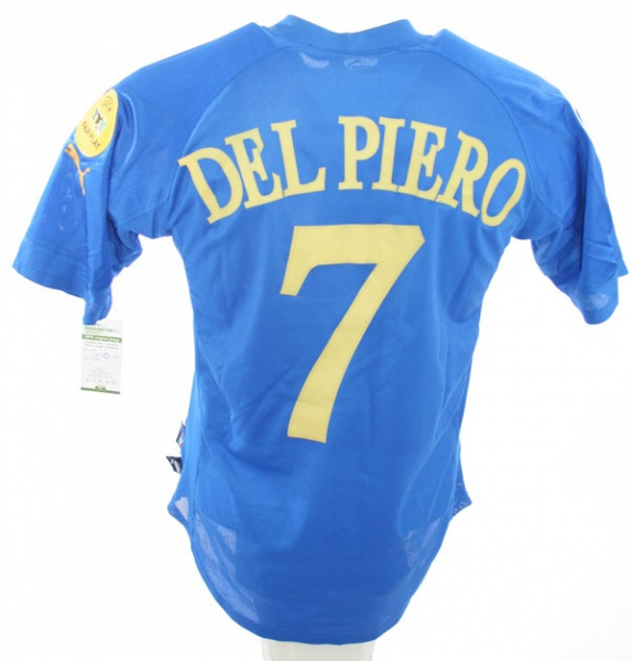Puma Italia camiseta 7 Alessandro Del Piero Euro 2004 azul senor L or XL