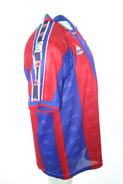 Kappa FC Barcelona Trikot 7 Luis Figo 1996/97 Heim Match Issued Neu Herren M