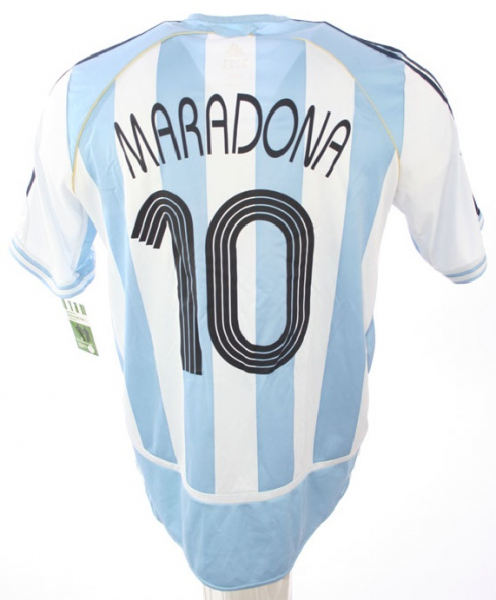 Adidas Argentinien Trikot 10 Diego Maradona WM 2006 Heim Herren M oder XL
