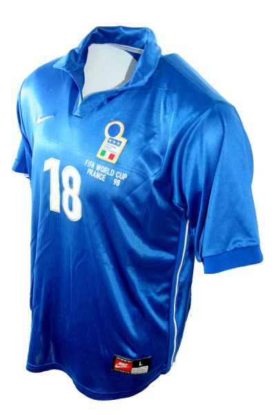Nike Italien Trikot 18 Roberto Baggio WM 1998 Blau Heim Herren S/M/L/XL und Kinder 164-176 cm