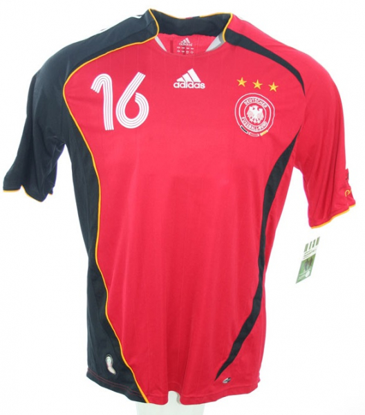Adidas Deutschland Trikot 16 Philipp Lahm WM 2006 Away rot DFB Herren M/L/XL