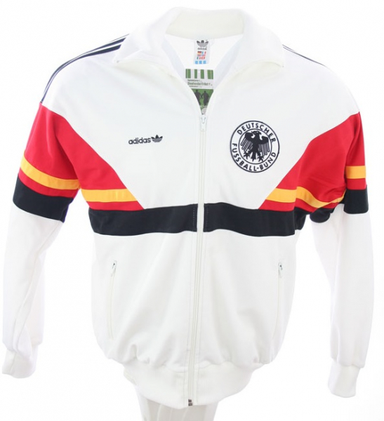 Adidas Alemania chaqueta 1986 jersey camiseta blanco señor XL
