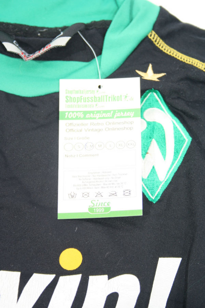 Kappa SV Werder Bremen Trikot 4 Naldo 2006/07 Event Schwarz We-Win Herren S-M 176cm