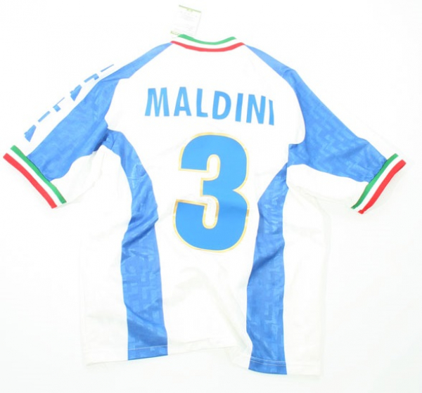 Nike Italien Trikot 3 Paolo Maldini quali Euro 1996 1995/96 away weiß Herren L