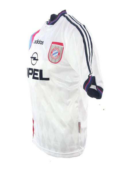 Adidas FC Bayern München Trikot 1996 7 Scholl 10 Matthäus Uefa Pokal Sieger Opel weiß Herren S-M/M/L/XL/XXL