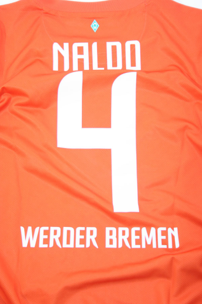 Nike SV Werder Bremen camiseta 4 Naldo 2011/12 Away naranja men's S-M 164cm-176cm