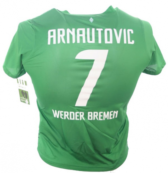 Nike SV Werder Bremen camiseta 7 Marko Arnautovic 2011/12 verde home men's 164cm-176cm