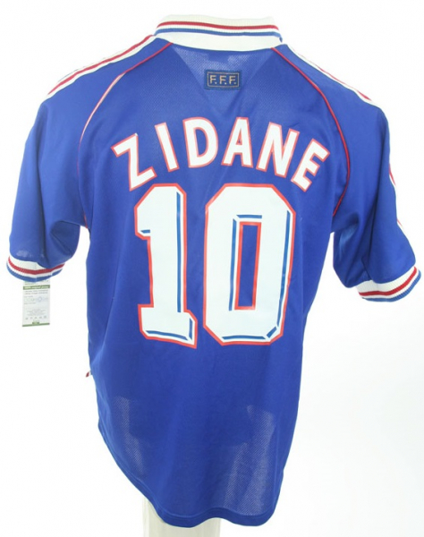 Adidas Frankreich Trikot 10 Zinedine Zidane WM 1998 Blau Heim Herren L
