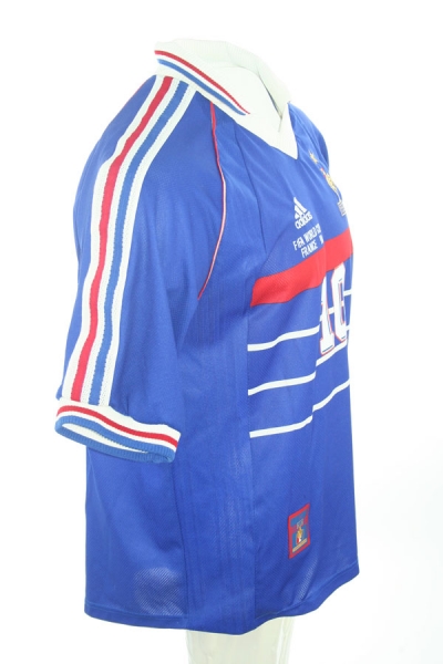 Adidas Frankreich Trikot 10 Zinedine Zidane WM 1998 Blau Heim Herren L