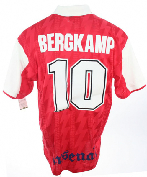 Nike Arsenal London Trikot 10 Dennis Bergkamp 1995/96 JVC Heim Herren 2XL/XXL