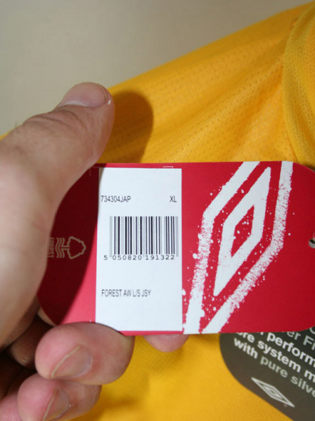 Umbro Nottingham Forest Trikot 2005/06 gelb Limited Edition Shirt Nr. 4 von 50 NEU Herren XL