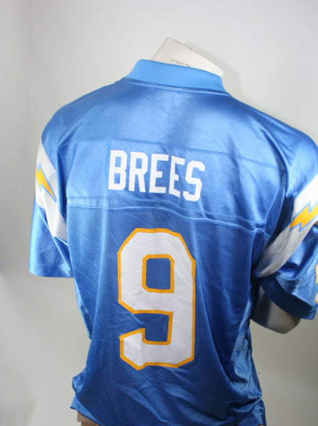 Reebok San Diego Chargers Trikot 9 Drew Brees 2002-04 NFL Blau Hellblau Herren M