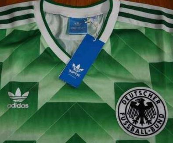Adidas Deutschland Trikot DfB 1990 10 Lothar Matthäus grün auswärts halbfinale England Herren S
