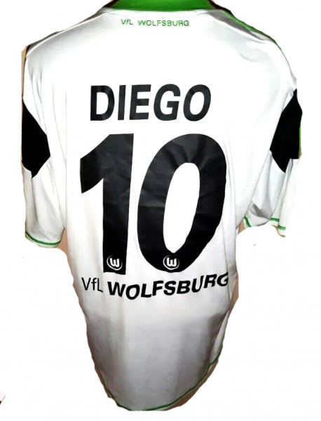 Adidas VFL Wolfsburg Trikot 10 Diego 2012/13 auswärts weiß VW Herren XL