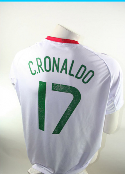 Nike Portugal Trikot 17 Cristiano Ronaldo Euro 2008 Away Weiss Herren L