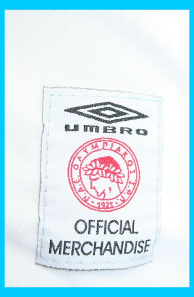 Umbro Olympiakos Piräus Trikot Siemens Mobil 2006 Griechenland Weiß Neu Herren L