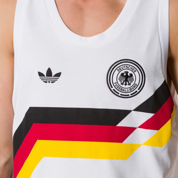 Adidas Deutschland Tank-Top T-shirt 1990 weiß Originals DFB Neu Herren S/M/L/XL