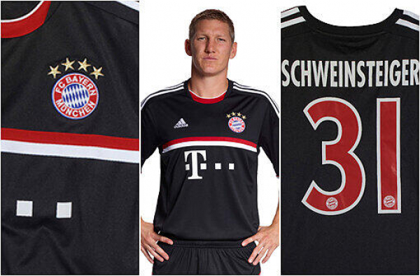 Adidas FC Bayern München Trikot 31 Bastian Schweinsteiger 2011/12 schwarz T-Com Herren L