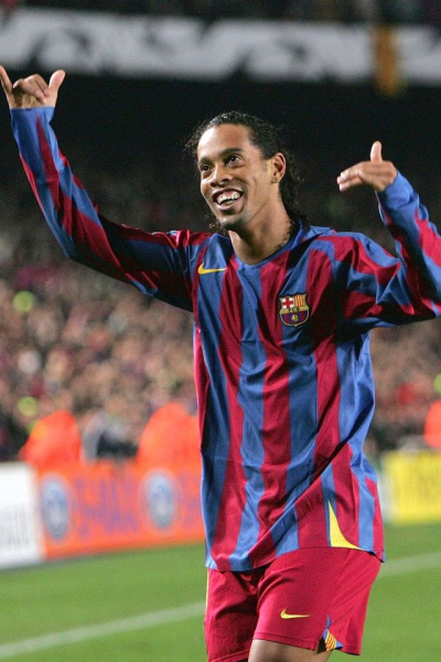Nike FC Barcelona Trikot 10 Ronaldinho 2005/06 Heim Barca Herren XL