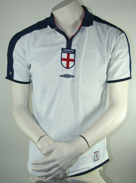 Umbro Inglaterra camiseta Euro 2004 maillot blanco senor XL
