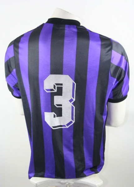 Puma 1.FC Feucht Trikot 1991 Match worn blau schwarz Nürmont GmbH Herren L = 7-8