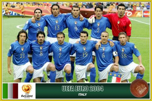 Puma Italien Trikot 21 Andrea Pirlo Euro 2004 Away weiß Herren XL