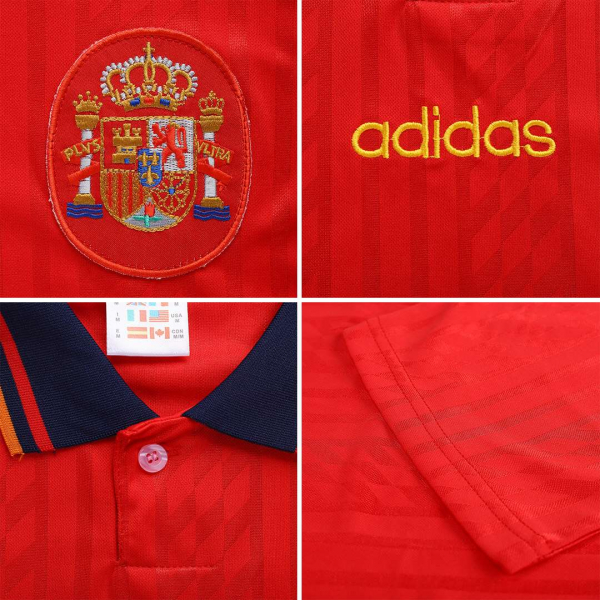 Adidas Spanien Trikot WM 1994 Weltmeisterschaft 94 USA heim rot Herren L