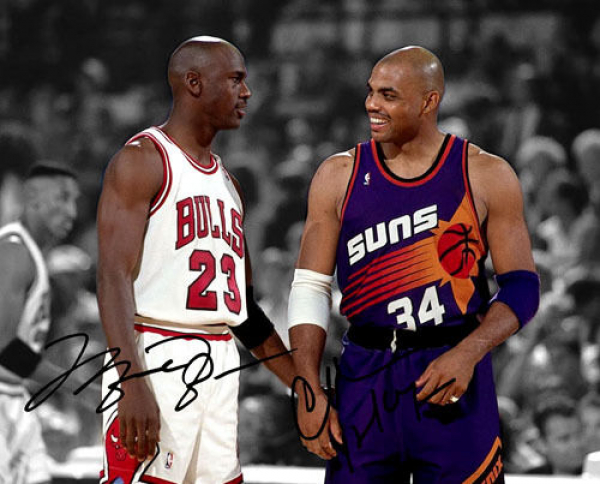 Champion Phoenix Suns Trikot 34 Charles Barkley NBA Lila Heim Basketball Herren L (US 44)