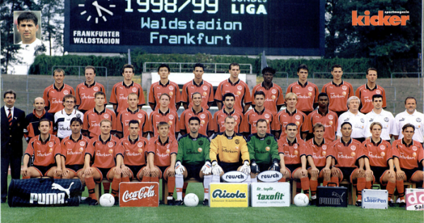 Puma Eintracht Frankfurt Trikot 1998/99 viag interkom Team signiert Herren XL