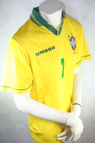 Umbro Brasilien Trikot 7 Bebeto WM 1994 Weltmeister USA-94 Herren M/L