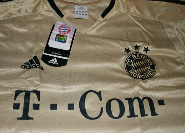 Adidas FC Bayern München Trikot 2004/06 Gold T-Com NEU Herren M oder XL