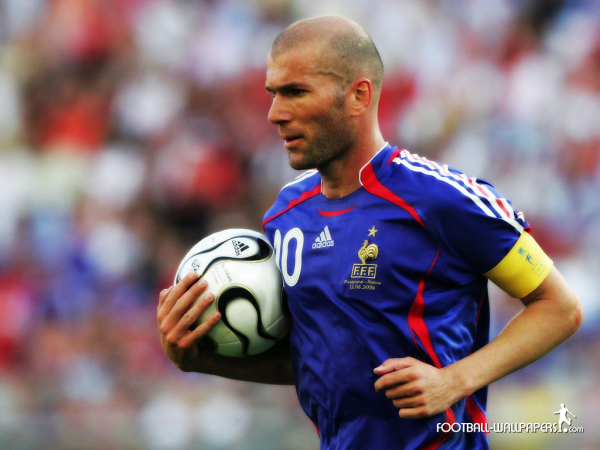 Adidas Frankreich Trikot 10 Zinedine Zidane WM 2006 Heim Blau Herren S (B-Ware)