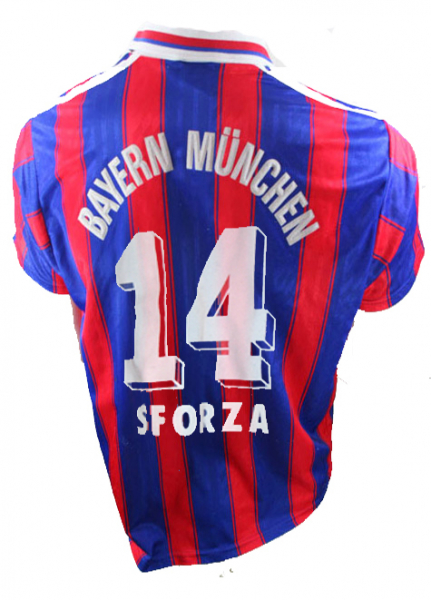 Adidas FC Bayern Munich jersey 14 Ciriaco Sforza 1995/96 Opel men's XXL, 2XL