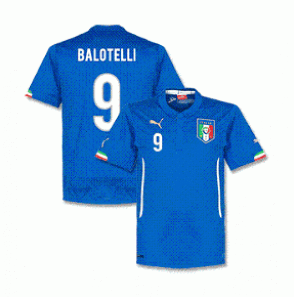 Puma Italia camiseta 9 Mario balotelli WC 2014 nuevo azul señor M/L o XL