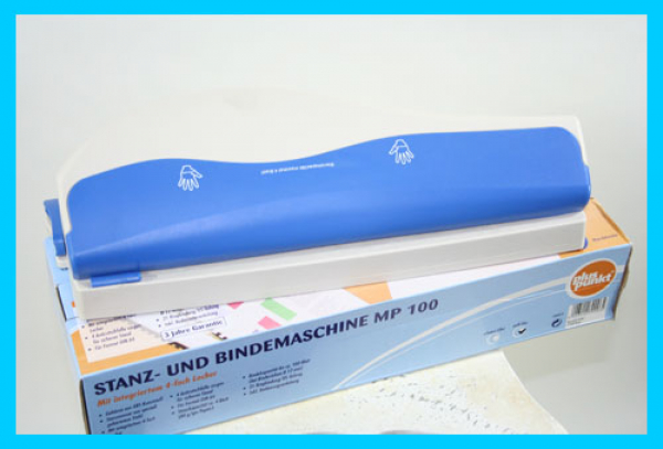 Neu Qualitäts Spiral Bindegerät & Starterset + 4er Locher + Plastikbrücken 25 Stück