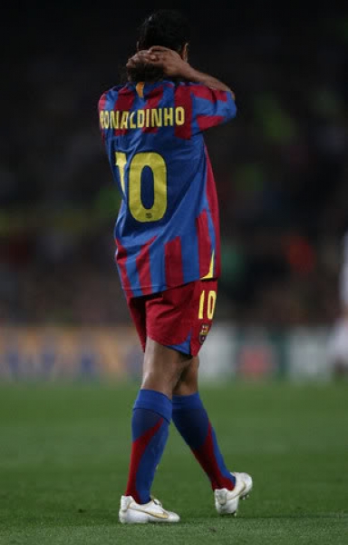 Nike FC Barcelona Trikot 10 Ronaldinho 2004/05 Heim Barca Herren XL