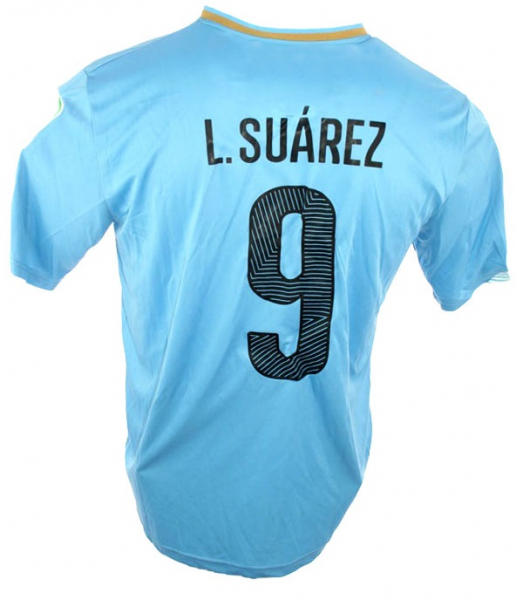 Puma Uruguay camiseta 9 Luis Suarez copa del mundo 2014 home azul nuevo senor XL