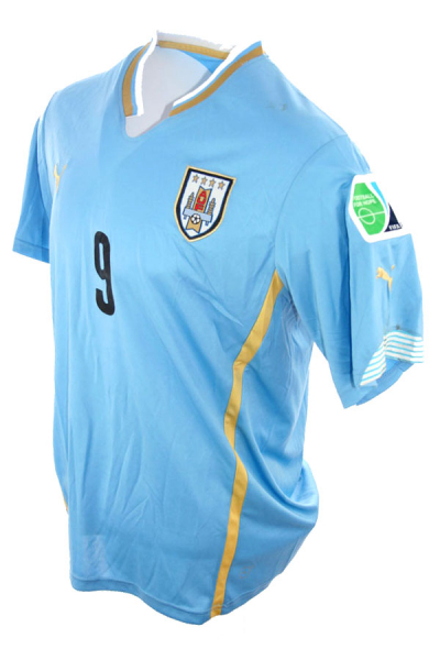 Puma Uruguay camiseta 9 Luis Suarez copa del mundo 2014 home azul nuevo senor XL