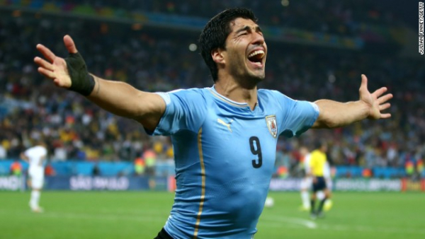 Puma Uruguay camiseta 9 Luis Suarez copa del mundo 2014 home azul nuevo senor XL