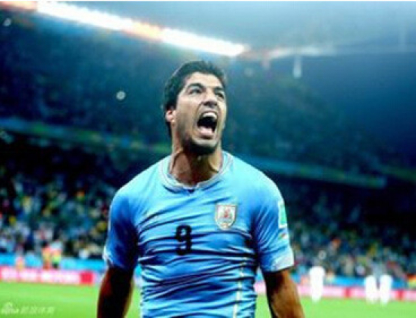 Puma Uruguay camiseta 9 Luis Suarez copa del mundo 2014 home azul nuevo senor XL