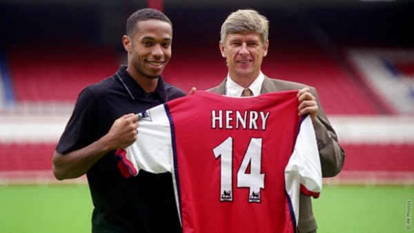 Nike Arsenal Trikot 14 Thierry Henry 2000-02 Sega Dreamcast heim Herren XXL/2XL