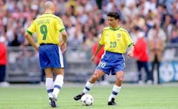 Nike Brasilien Trikot 9 Ronaldo el fenomene WM 1998 98 Away Blau Herren S/M/L/XL/XXL/2XL