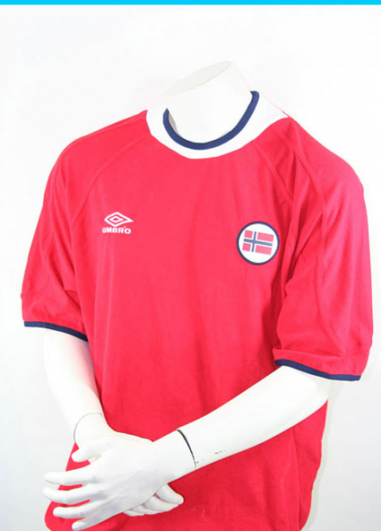 Umbro Noruega camiseta Euro 2000 rojo senor S/M/L/XL/XXL/2XL