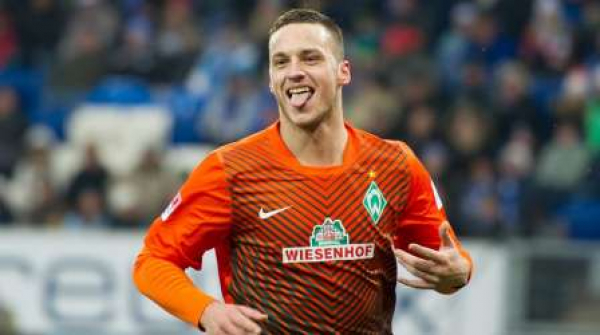 Nike SV Werder Bremen Trikot 7 Marko Arnautovic 2011/12 Away Orange Herren S-M 164cm-176cm