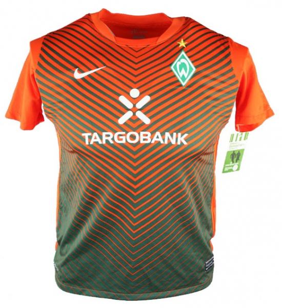 Nike SV Werder Bremen Trikot 2 Thomas Schaaf 2011/12 Away SVW Orange Herren S-M 164cm-176cm