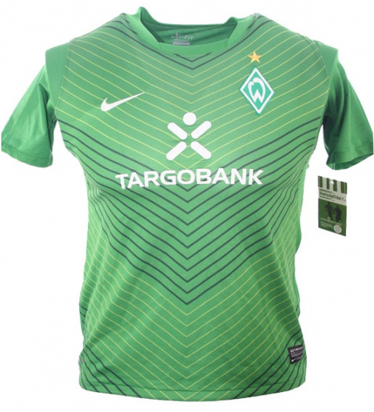 Nike SV Werder Bremen camiseta 7 Marko Arnautovic 2011/12 verde home men's 164cm-176cm