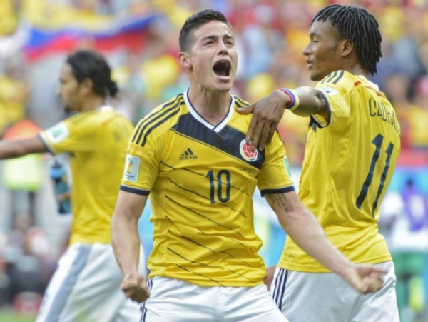 Adidas Columbia Jersey 10 James Rodriguez WC 2014 Home yellow NEW men's XL
