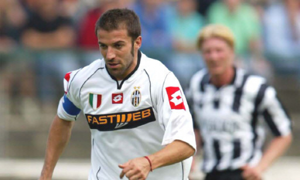 Lotto Juventus Turin camiseta 10 Del Piero Matchworn 2002/03 blanco senor XL