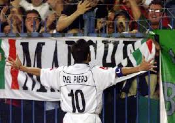 Lotto Juventus Turin camiseta 10 Del Piero Matchworn 2002/03 blanco senor XL