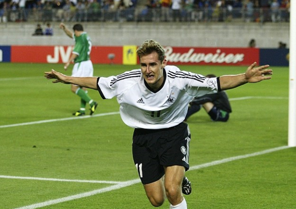 Adidas Deutschland Trikot 11 Miroslav Klose WM 2002 DFB Heim weiß Herren M oder XL